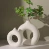 Nordic Vase Plastic Art Modern Vase Imitation Ceramic Flower Vase Home Decoration