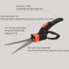 Grass Shears Hedge Shears Gardening Tools Handheld Lawn Trimming Borders Garden Bushes Rotate Sharp