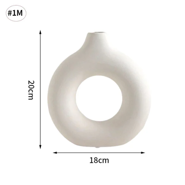 Nordic Vase Plastic Art Modern Vase Imitation Ceramic Flower Vase Home Decoration