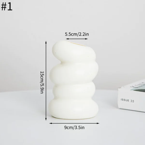 Nordic Vase Plastic Art Modern Vase Imitation Ceramic Flower Vase Home Decoration