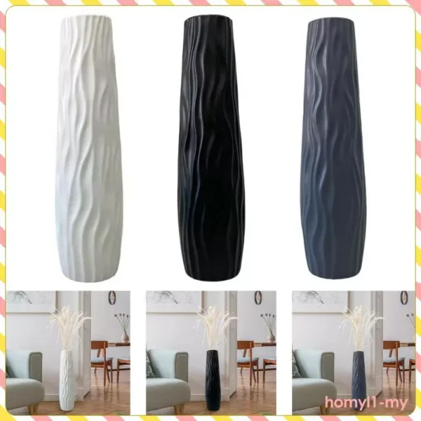 HomylaeMY Floor Vase As A Large Decorative Standing Vase for Flowers with A Sleek Modern Design And Unique Texture for Dining Rooms And Bedrooms