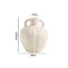 Nordic Flower Vases Shell Shaped Ceramic Vessels Stripe Pattern Vase with Handle