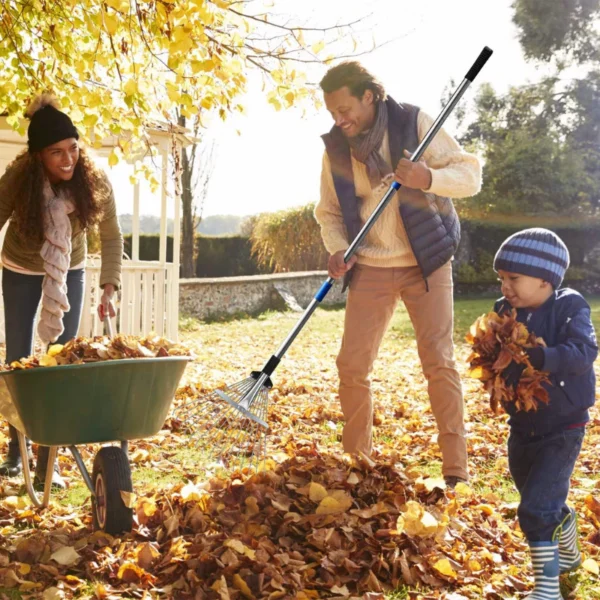 Stainless Steel Leaf Rake Grass Rake Gardening Tool