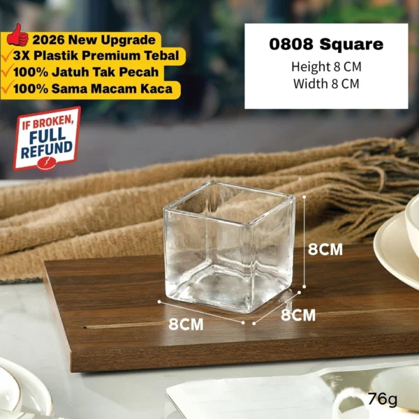 Clear Vase Pasu Plastik Hiasan Transparent Vase Decor Flower Pot