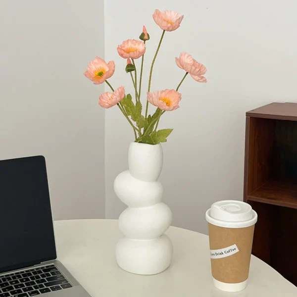 Nordic Irregular Art Vase Minimalist Abstract Flower Vase For Living Room Table Decor