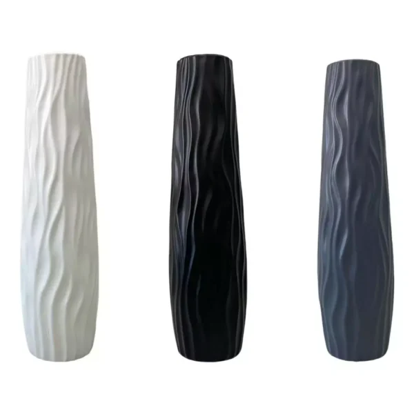 pyygiqtku Modern Tall Vase Sturdy Plastic Decorative Vase for Living Room Bedroom Hallway Corner Interior Design