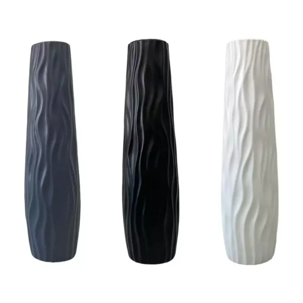 pyygiqtku Modern Tall Vase Sturdy Plastic Decorative Vase for Living Room Bedroom Hallway Corner Interior Design