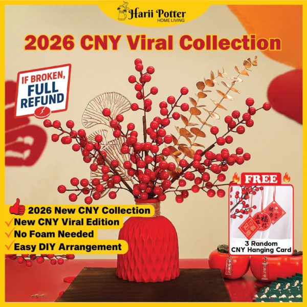 2026 Chinese New Year CNY Set Viral Set Flower Vase CNY Decor Set CNY Flower