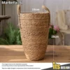Basket Rattan Vase Nordic Bamboo Basket Rattan Pot