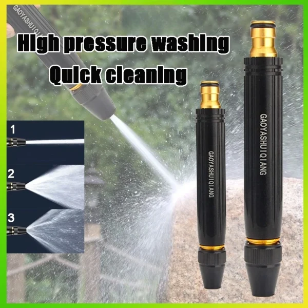 High Pressure Water Spray Gun Water Jet Car Wash Nozzle Sprinkler Garden Home Adjustable Hose