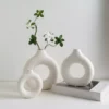 Nordic Vase Plastic Art Modern Vase Imitation Ceramic Flower Vase Home Decoration